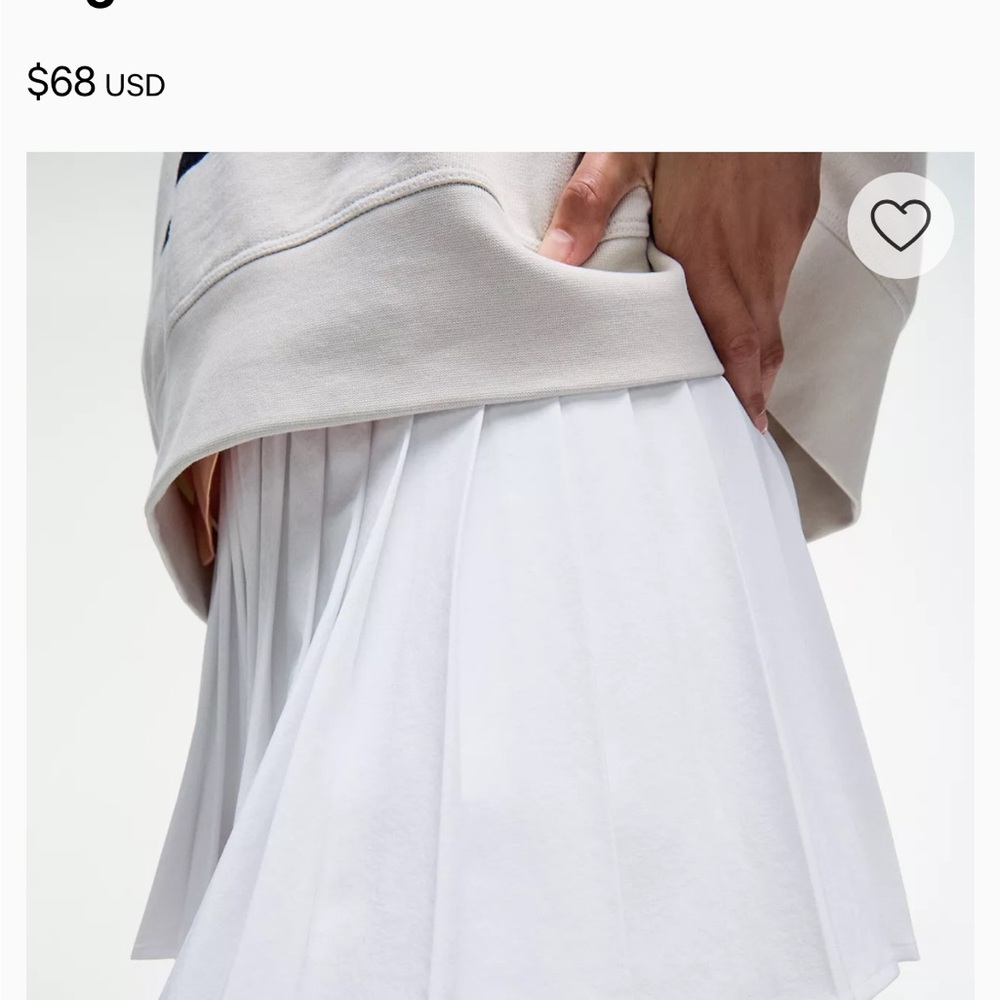 High Rise Pleated Tennis Skirt